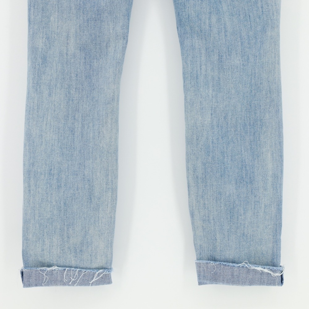 Mother Looker Ankle Fray Jeans Size 25 Twenty-Eight and a Half Wishes Light Blue - Picture 5 of 14